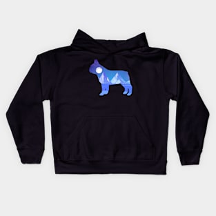 french bulldog Dog Silhouette Moon Nature Gift Kids Hoodie